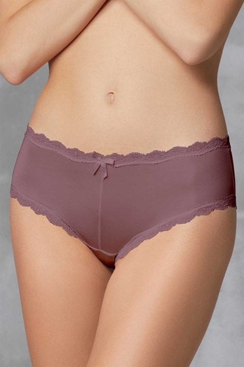 Dantelli Çiçek Desenli Slip Külot Doreanse 7157 - PETROL-PUDRA-GÜL