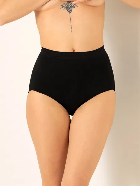 DoReMi Dikişsiz Seamless Kadın Yüksek Bel Slip - Siyah