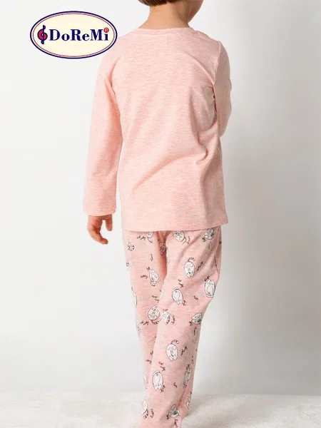 Doremi Kız Çocuk Pijama Takım 002-000823 - Pembe Melanj