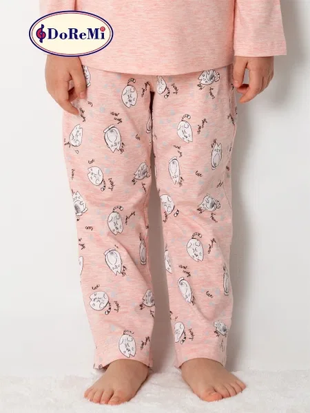 Doremi Kız Çocuk Pijama Takım 002-000823 - Pembe Melanj