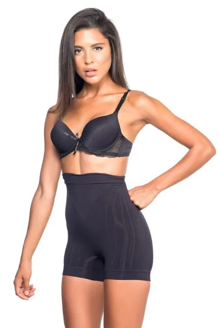 Dikişsiz Düşük Bel Boxer Korse Emay 7027 - Siyah