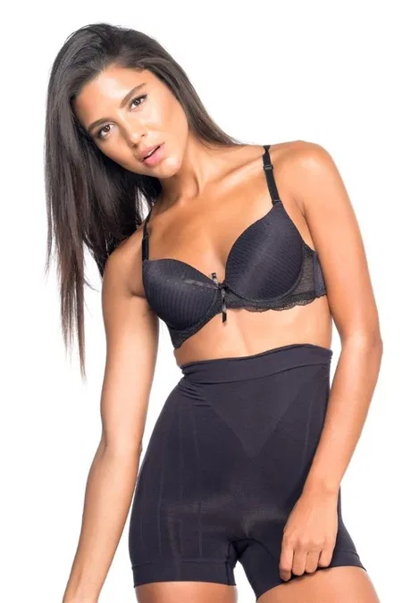 Dikişsiz Düşük Bel Boxer Korse Emay 7027 - Siyah