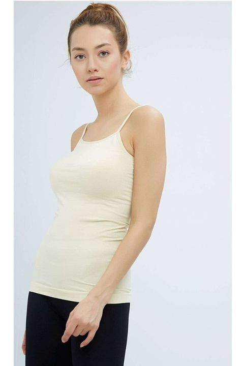 İnce Askılı Uzun Atlet Pamuklu Elite Life 846 - Ten