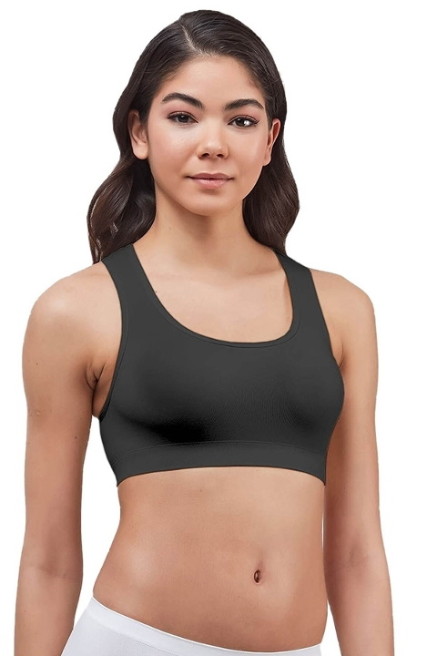 Dikişsiz Performans Kumaşı Kadın Sporcu Büstiyer Elite Life 775 - Siyah