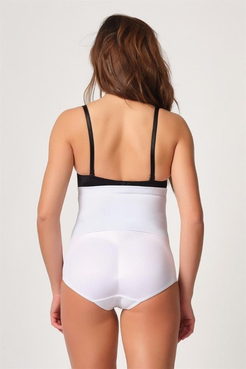 Yüksek Bel Pamuklu Slip Külot Emay 2005 - Beyaz