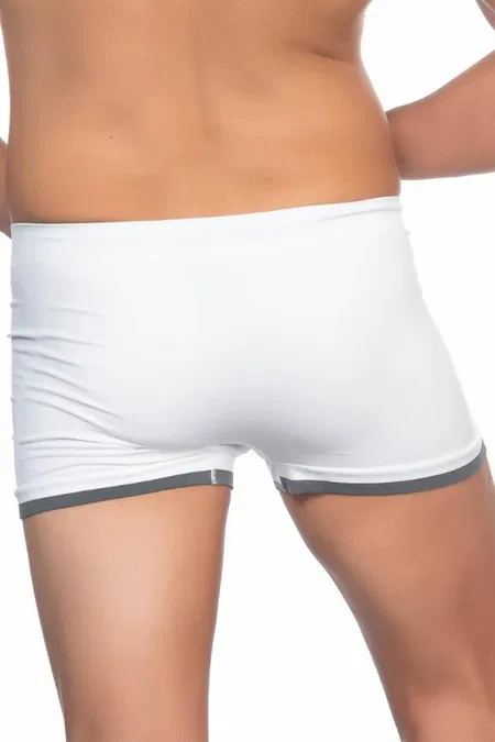 Pamuklu Esnek Bel Boxer Emay 2104 - Beyaz