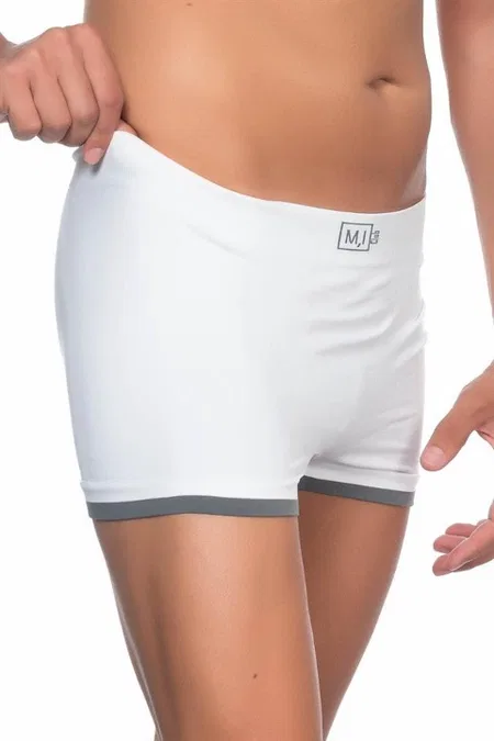 Pamuklu Esnek Bel Boxer Emay 2104 - Beyaz