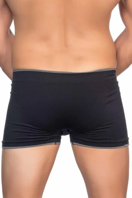 Pamuklu Esnek Bel Boxer Emay 2104 - Siyah