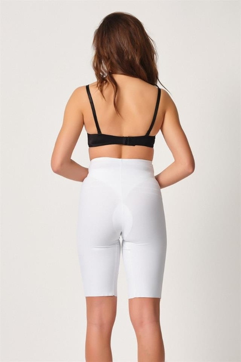 Dikişsiz Destekli Uzun Paçalı Korse Emay 2923 - Beyaz