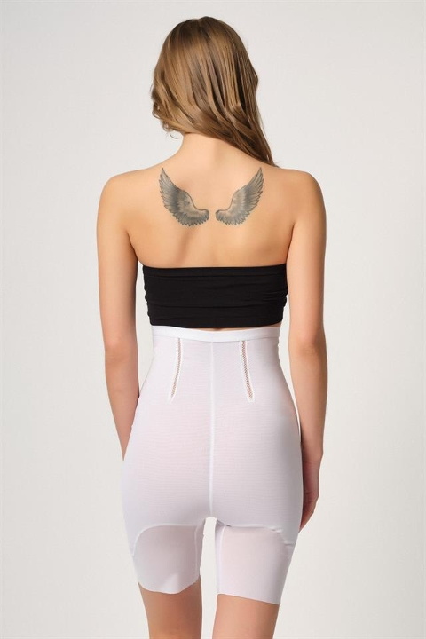 Toparlayıcı Tül Ön Agraflı Korse Emay 2928 - Beyaz