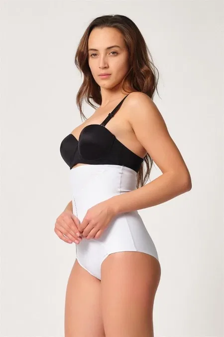 Kademeli Kompresyon Karın Destekleyici Slip Korse Emay 2932 - Beyaz