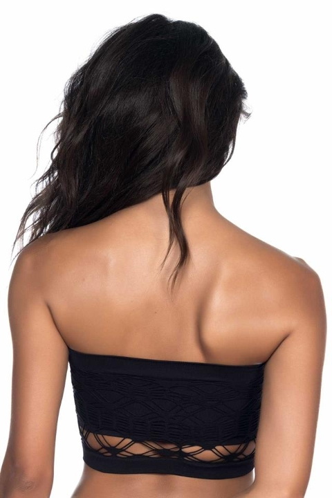 Silikon Bantlı Straplez Büstiyer Emay 4050 - Siyah