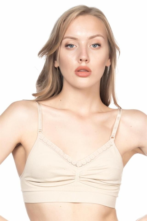 Agraflı Toparlayıcı Dikişsiz Sütyen Emay 4035 - Ten