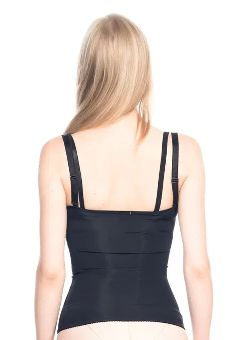 Agraflı Korse Polyester Elastan Emay 2875 - Siyah