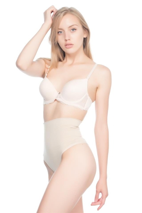Dikişsiz Yüksek Bel Korse Polyamid Elastan Emay 2020 - Ten