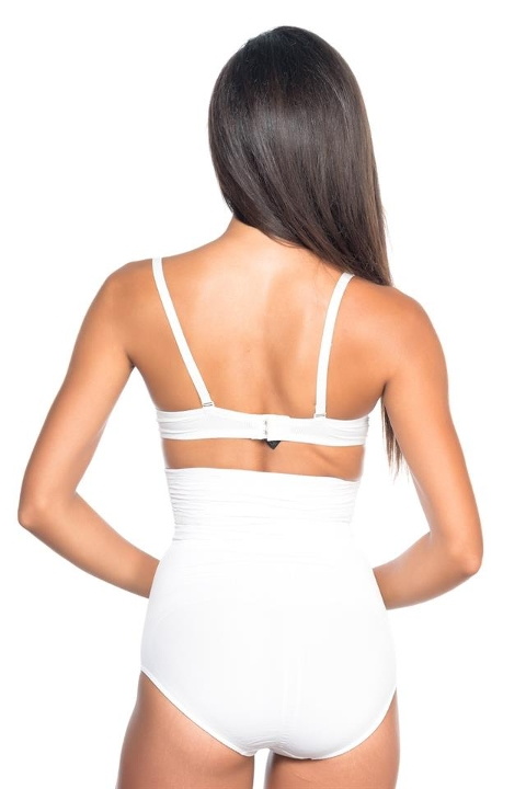 Yüksek Bel Desenli Slip Korse Emay 2079 - Beyaz