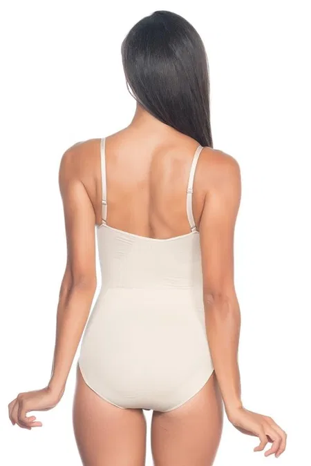 Desenli Yüksek Bel Slip Body Korse Emay 2072 - Ten