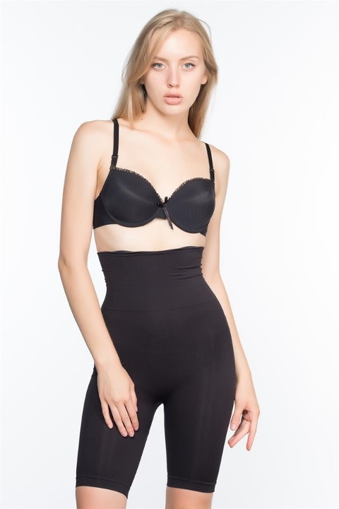 Dikişsiz Yapı Kompresyonlu Boxer Korse Emay 3200 - Siyah