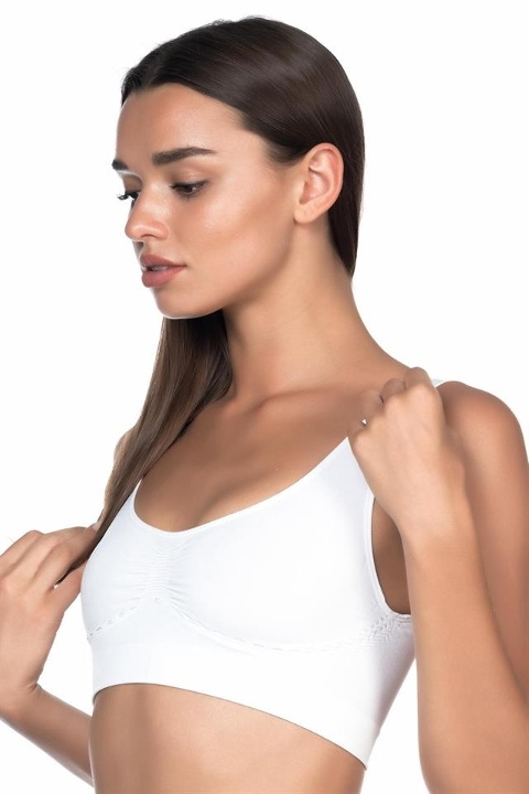 Dikişsiz Tam Kap Toparlayıcı Sütyen Emay 4015 - Beyaz