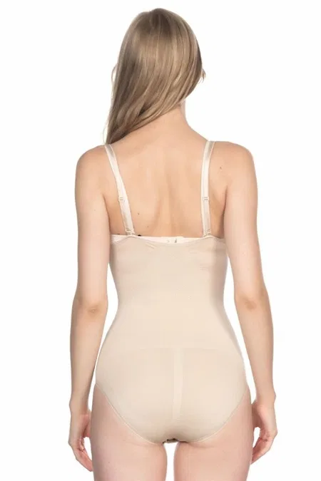 Dikişsiz Göğsü Açık Slip Boy Korse Emay 2023 - Ten