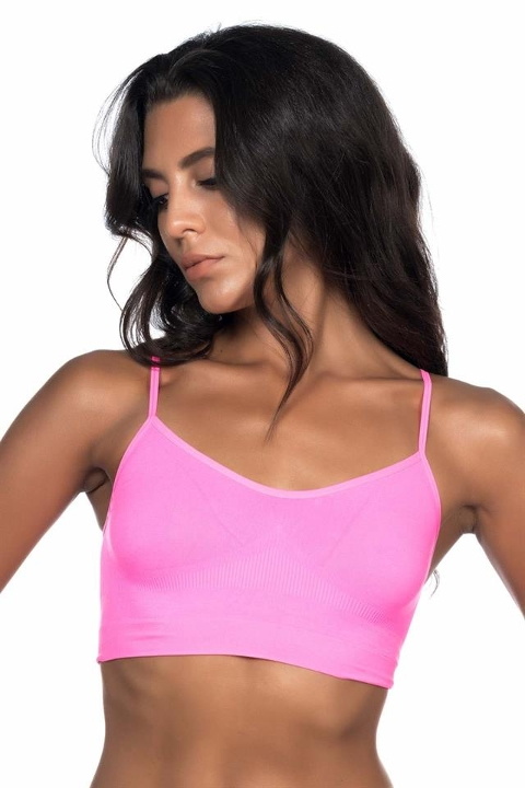 Dikişsiz İp Askılı Büstiyer Emay 4003 - Fuşya