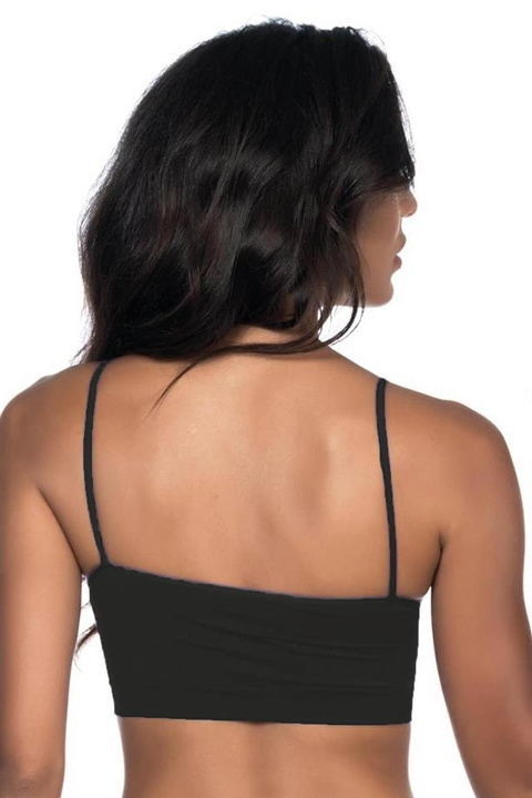 Dikişsiz İp Askılı Büstiyer Emay 4003 - Siyah