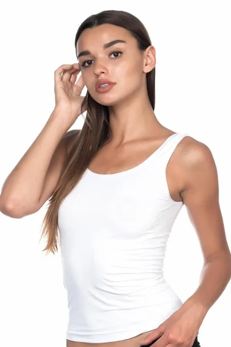 Dikişsiz Kalın Askılı Pamuklu Atlet Emay 5002 - 2