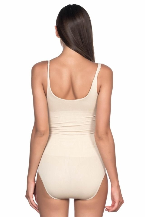 Dikişsiz Kalın Askılı Çıtçıtlı Body Emay 1924 - Ten