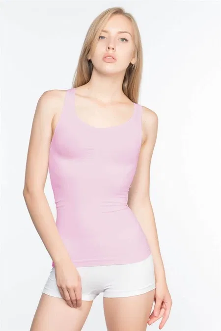 Dikişsiz Pamuklu Atlet Emay 5015 - Pembe