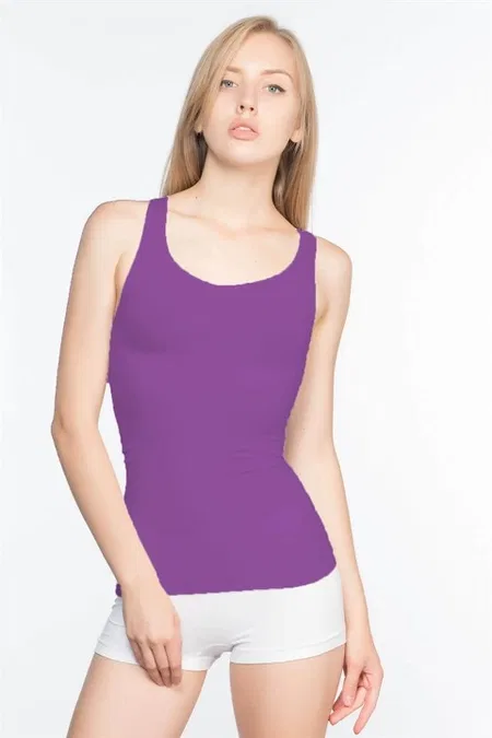 Dikişsiz Pamuklu Atlet Emay 5015 - Mor