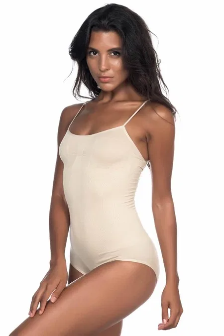 Dikişsiz Tek Parça Çıtçıtlı Body Emay 1923 - Ten