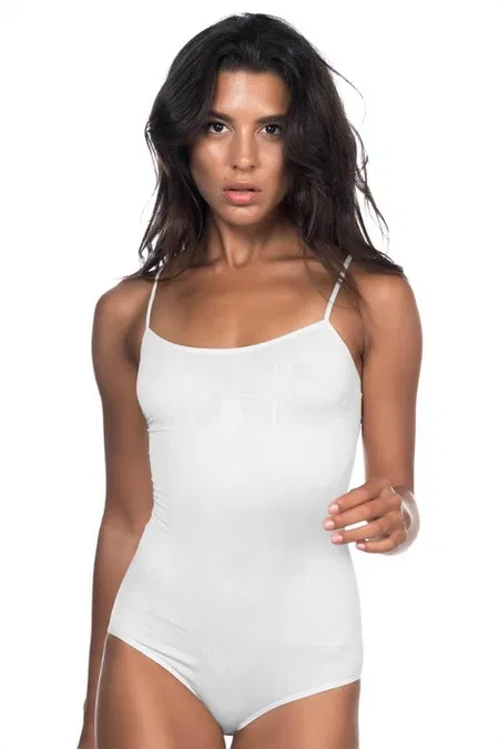 Dikişsiz Tek Parça Çıtçıtlı Body Emay 1923 - Beyaz