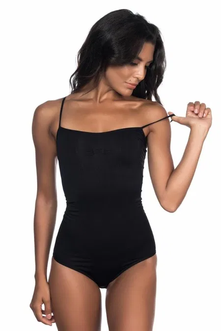 Dikişsiz Tek Parça Çıtçıtlı Body Emay 1923 - Siyah