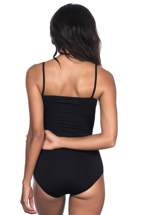 Dikişsiz Tek Parça Çıtçıtlı Body Emay 1923 - Siyah