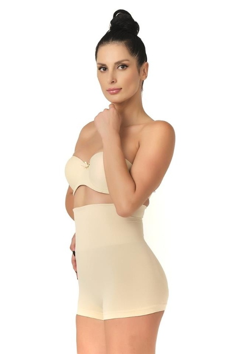 Dikişsiz Yüksek Bel Toparlayıcı Boxer Korse Emay 2022 - Ten