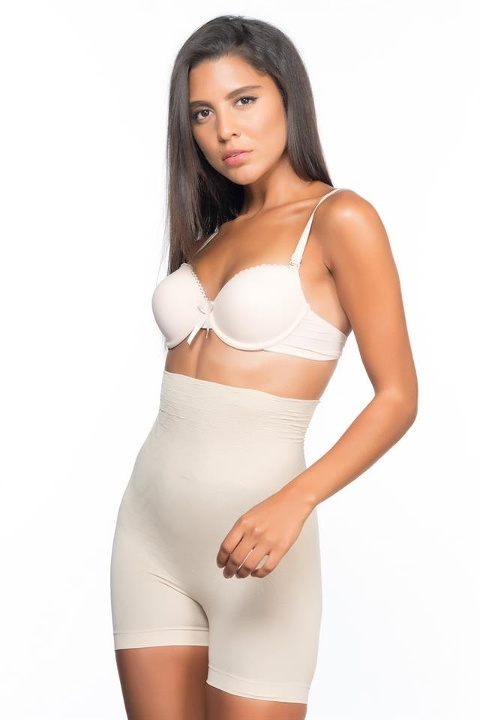 Yüksek Bel Kısa Paçalı Korse Emay 2075 - Ten