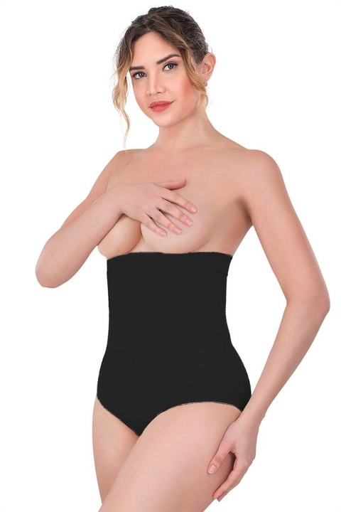 Dikişsiz Agraflı Slip Korse Emay 2080 - Siyah