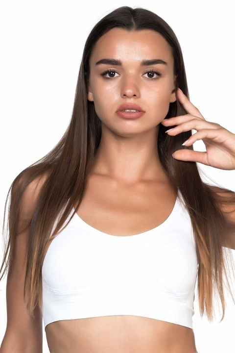 Pedli Toparlayıcı Dikişsiz Sütyen Emay 4021 - Beyaz