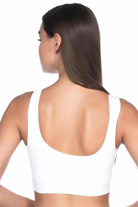 Pedli Toparlayıcı Dikişsiz Sütyen Emay 4021 - Beyaz
