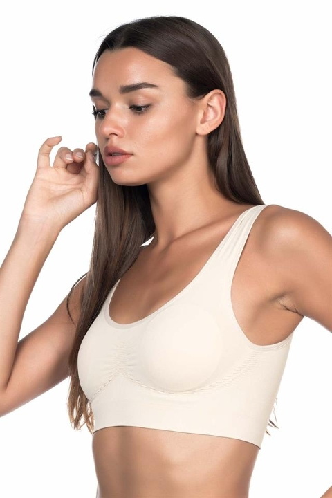 Pedli Toparlayıcı Dikişsiz Sütyen Emay 4021 - Ten