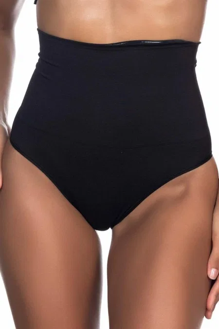 Dikişsiz Kompresyonlu Slip Korse Emay 2039 - Siyah