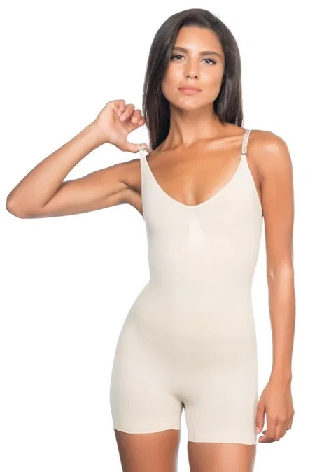 Kısa Paça Karın Masaj Özellikli Korse Emay 2059 - Ten