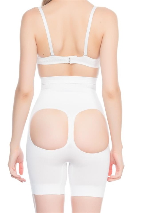 Dikişsiz Popo Açık Korse Emay 2032 - Beyaz