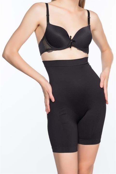 Yüksek Bel Popo Açık Paçalı Korse Emay 2063 - Siyah