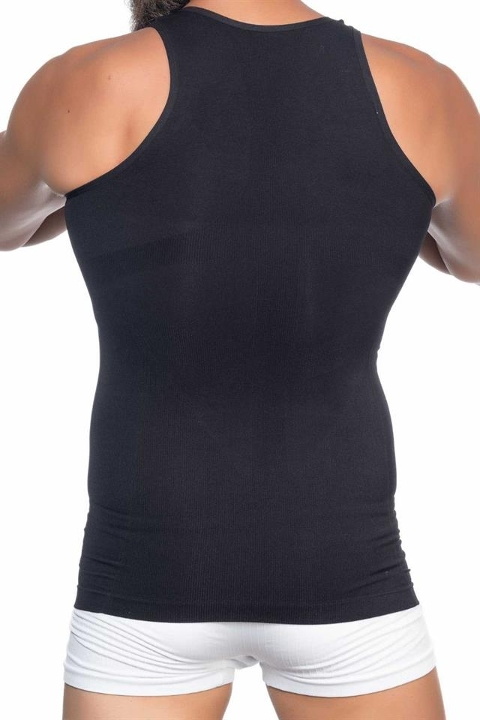 Pamuklu Ribana U Yaka Erkek Atlet Emay 1002 - Siyah