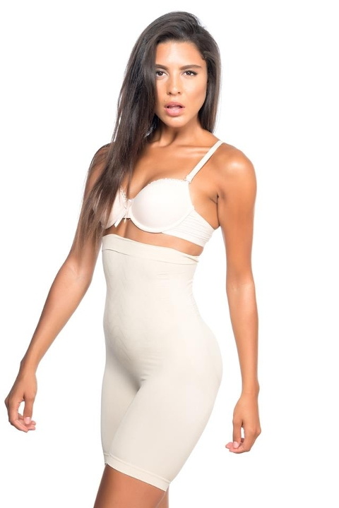 Yüksek Bel Desenli Boxer Korse Emay 2077 - Ten