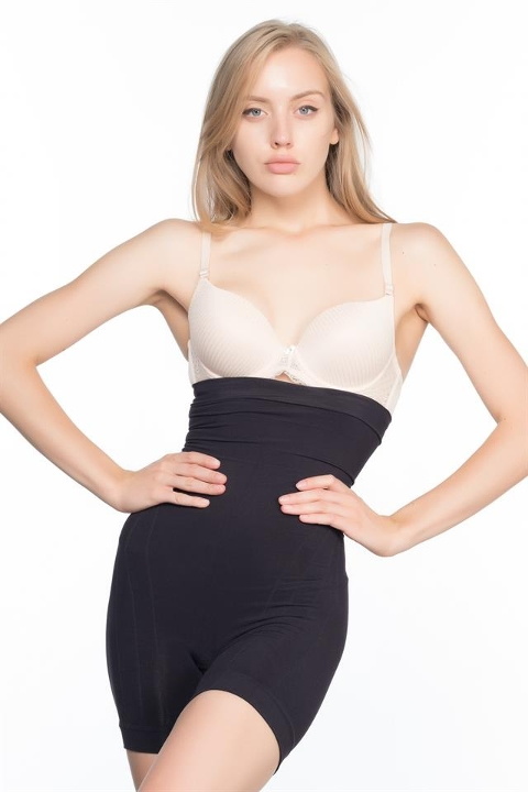 Yüksek Bel Kademeli Kompresyon Korse Emay 7026 - Siyah