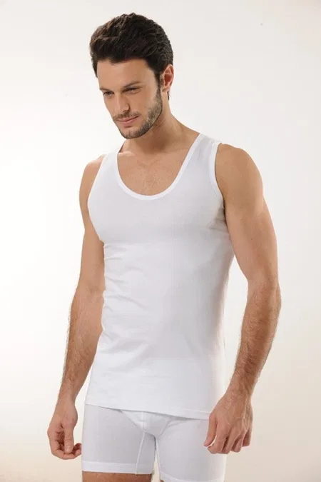 Pamuklu Askılı Atlet  HMD 716 - Beyaz