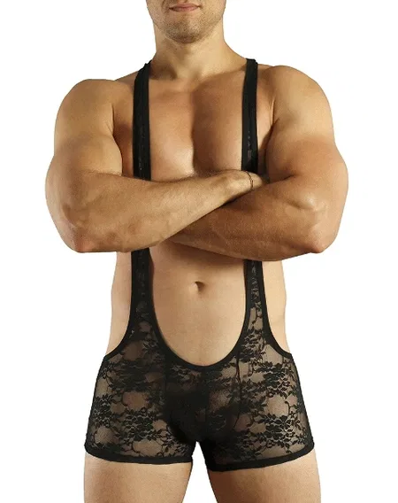 Nefes Alabilir Polyamid Erkek BodySuit Doreanse 3011 - Siyah