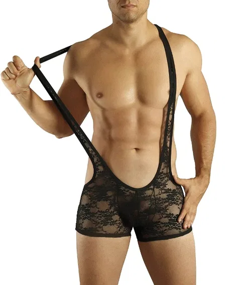 Nefes Alabilir Polyamid Erkek BodySuit Doreanse 3011 - Siyah